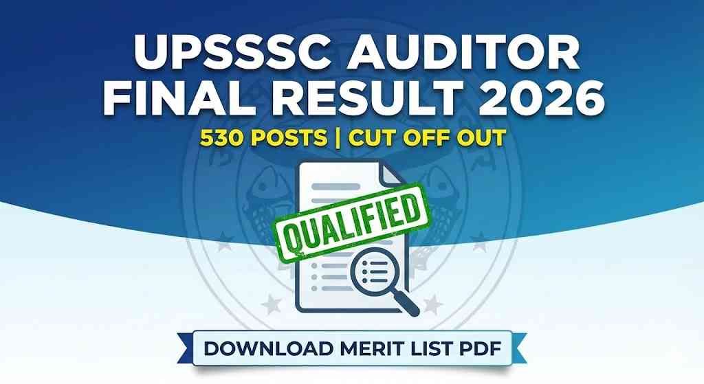UPSSSC Auditor Result 2026 & Cut-Off 