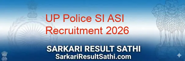 UP Police SI ASI Recruitment 2026 Application